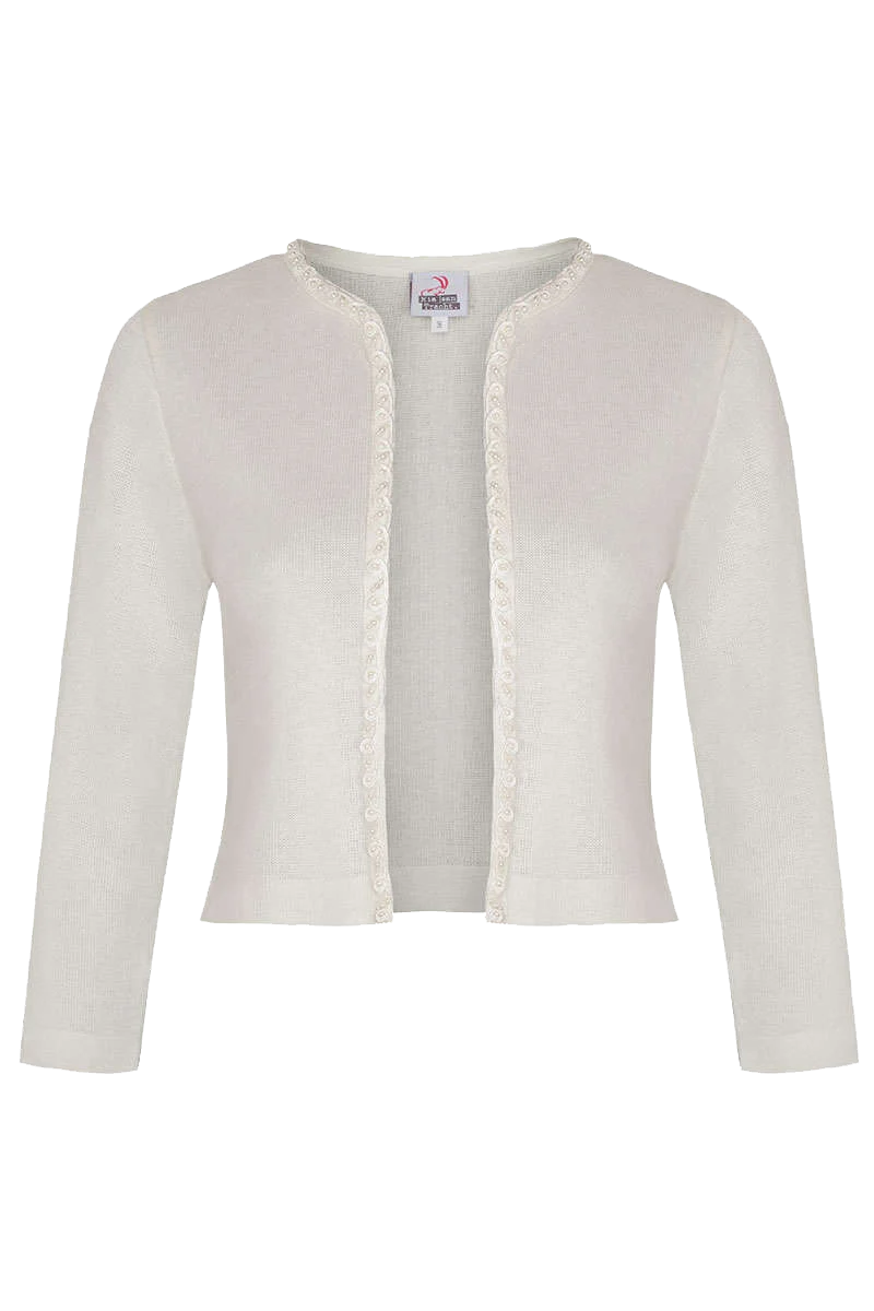 Trachten-Bolero mit Perlenborte