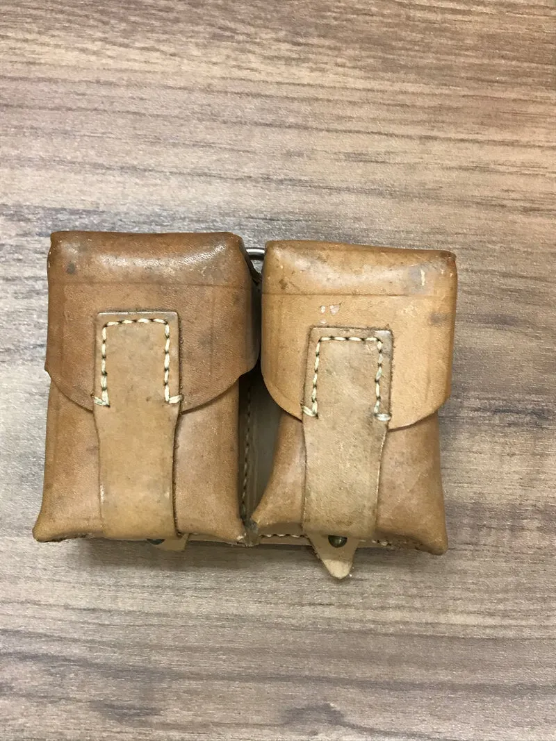 True Vintage Patronentasche aus Leder (15 x 12 x 7 cm)