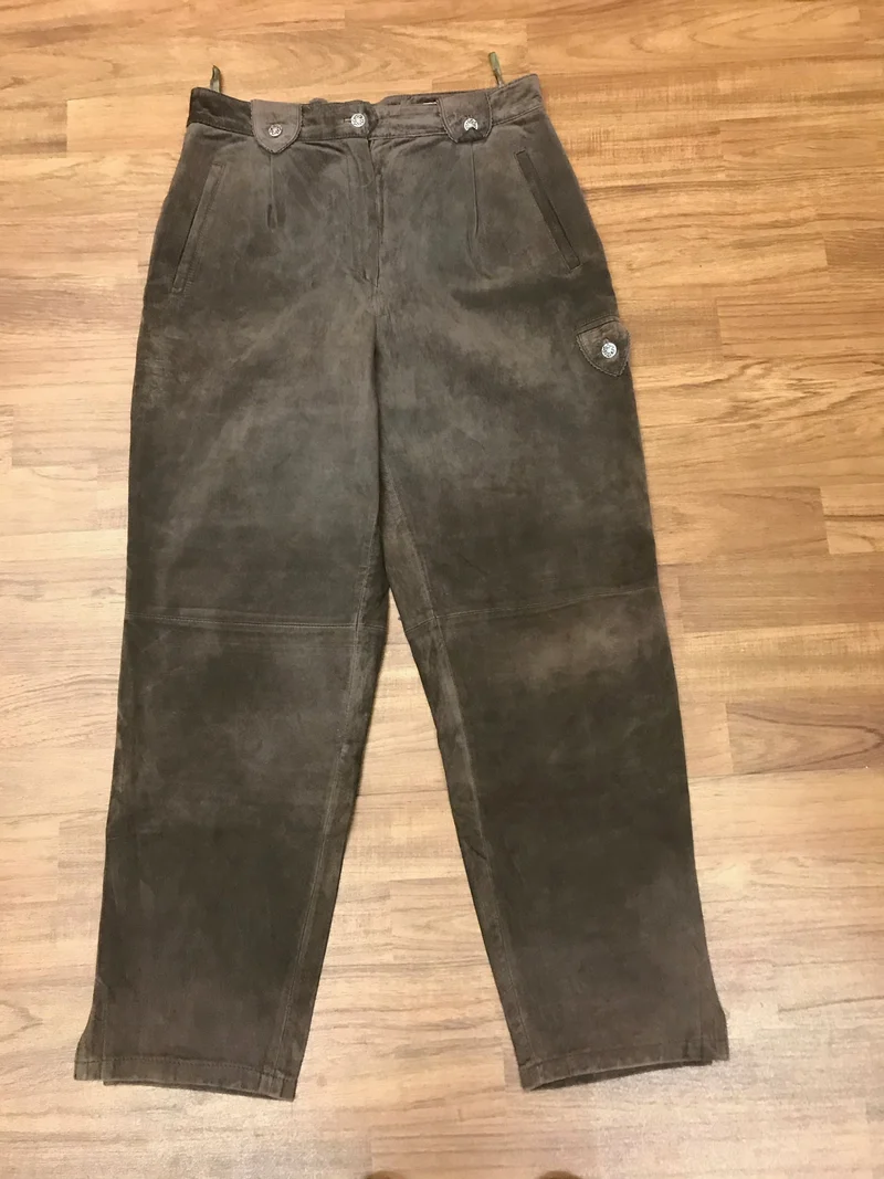 Trachtenlederhose – Veloursleder – Größe 40 – Landhaus