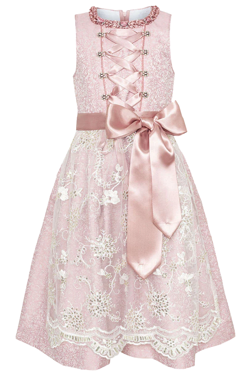 Kinderdirndl mit Spitzenschürze