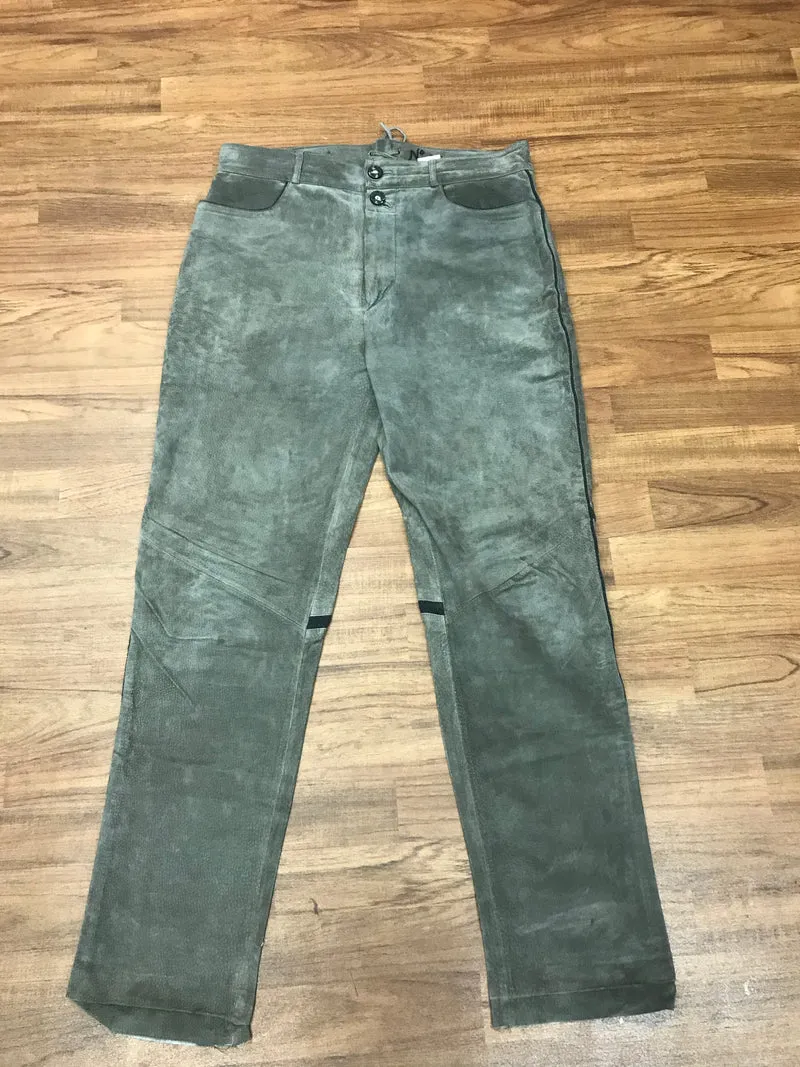 Vintage Trachtenlederhose Herren Größe 54 Grün JCC Echtleder 1990er