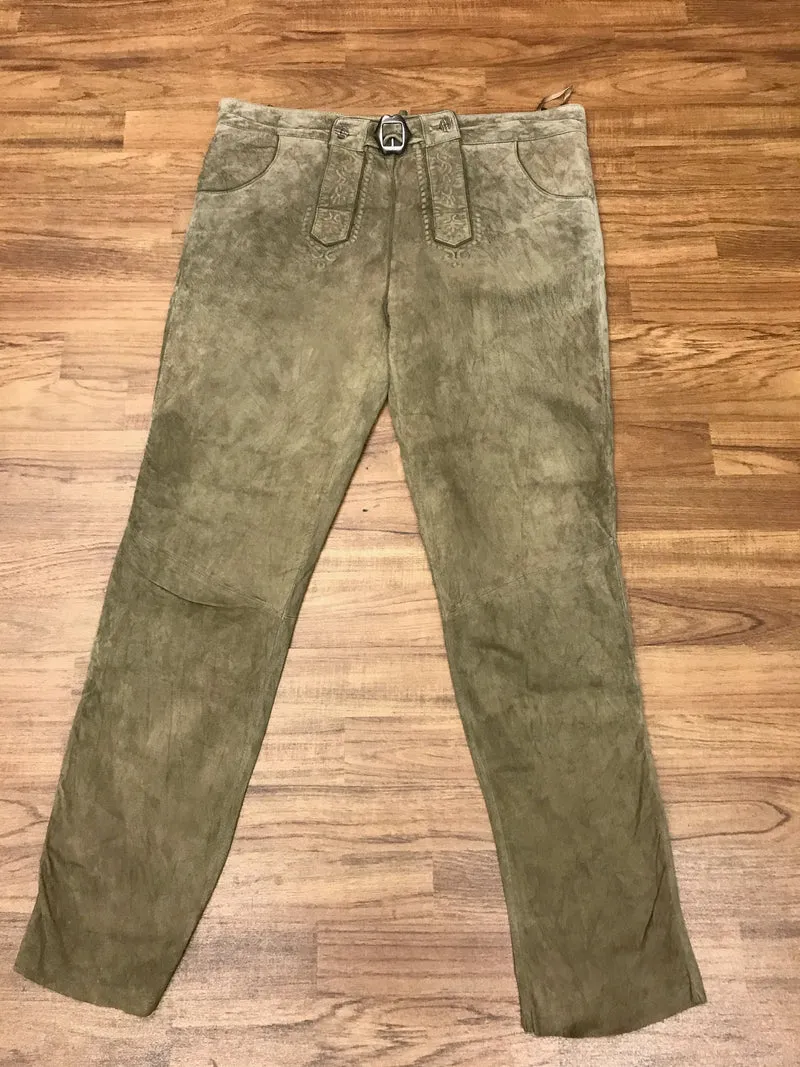 Vintage Trachtenlederhose Herren Größe 60 Hellbraun Echtleder