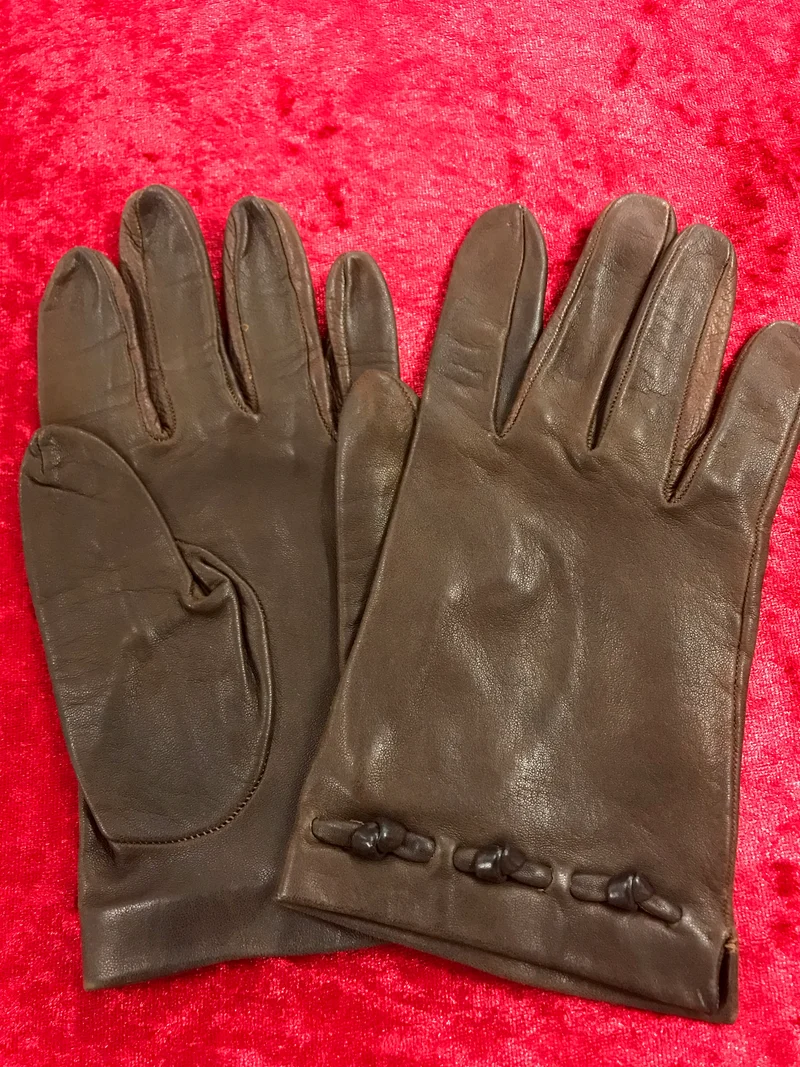 Lederhandschuhe Braun – Größe M (ca. 7)