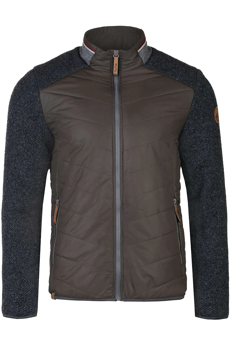 Herren Steppjacke mit Strick und Stehkragen