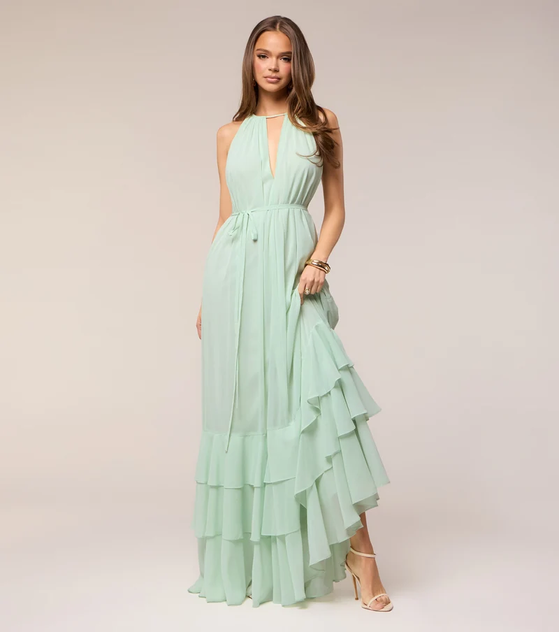 Sarah Chiffon Ruffle A-Line Formal Dress