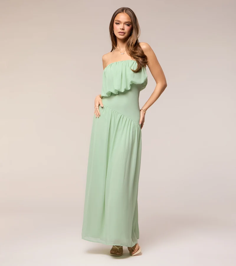 Mildred Chiffon Strapless Formal Dress