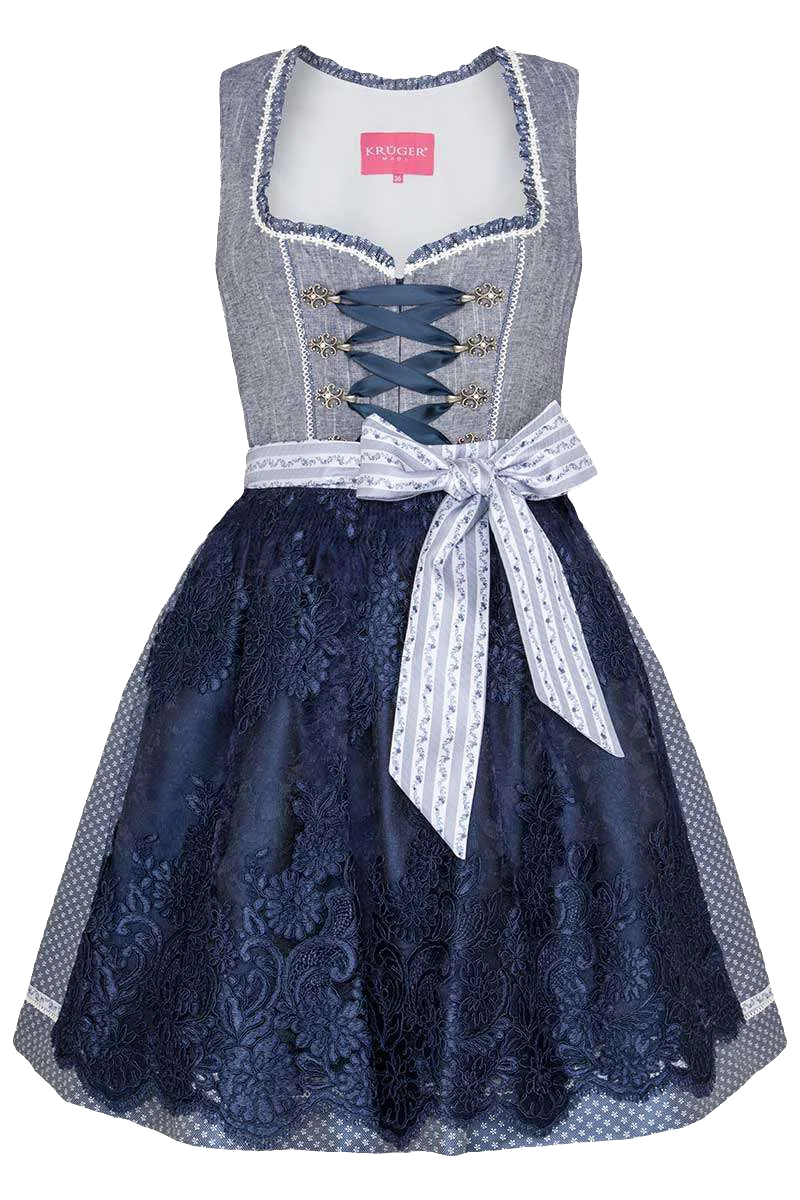 Mini Dirndl mit Spitzenschürze