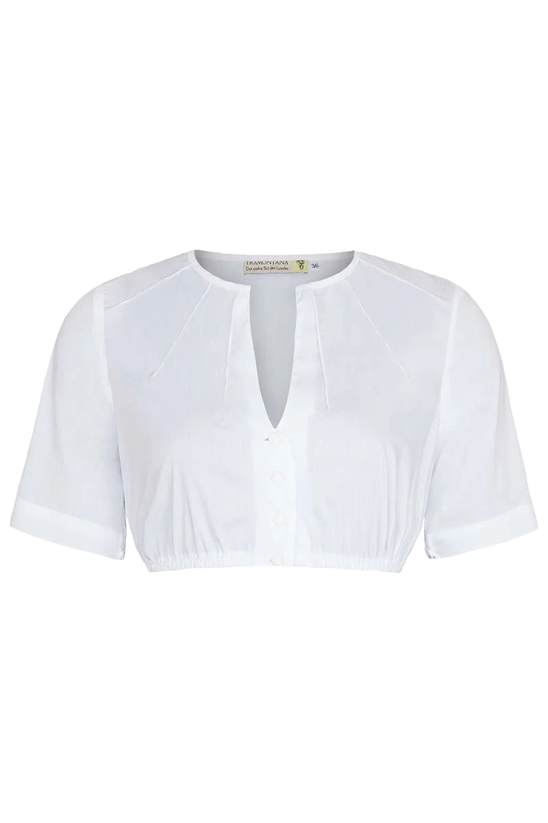 Dirndlbluse mit V-Ausschnitt