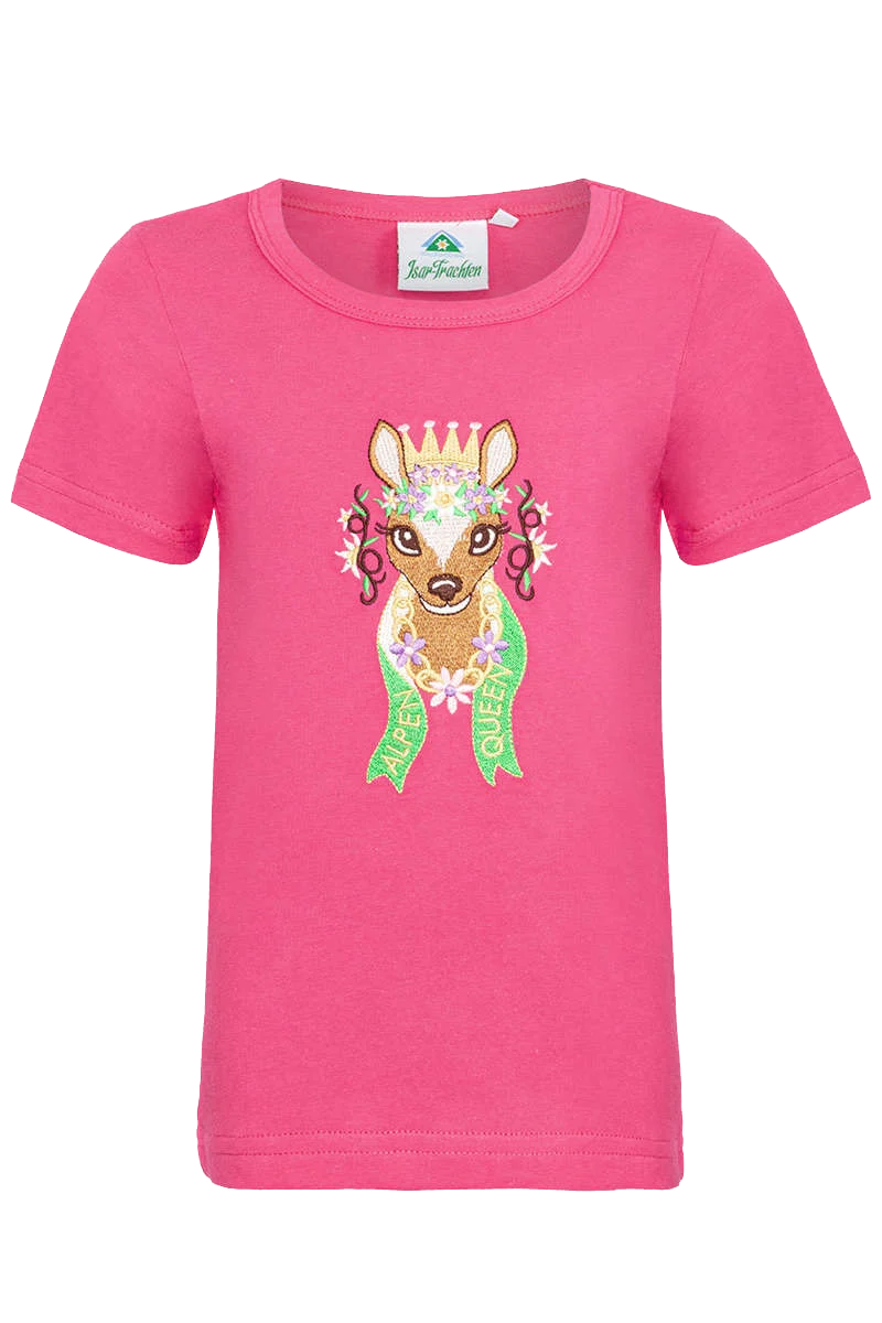 Mädchen T-Shirt 'Alpen Queen' mit Reh