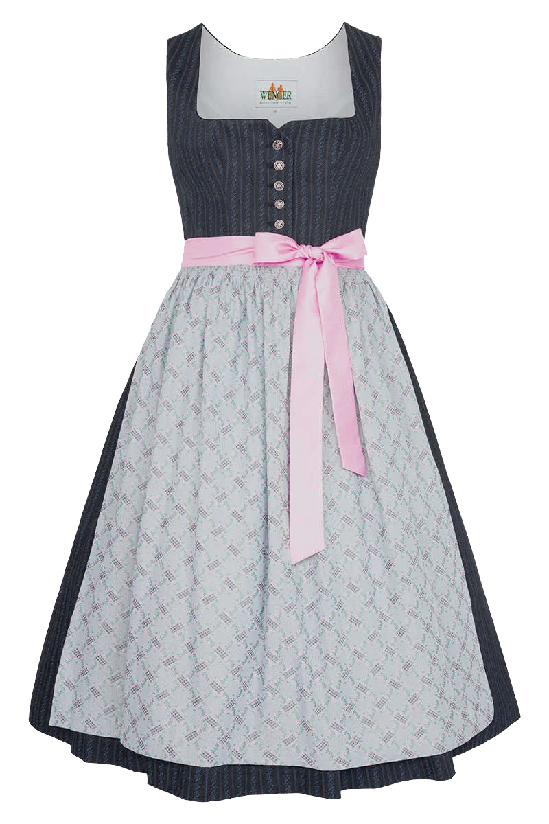 Baumwoll-Wasch-Dirndl lang