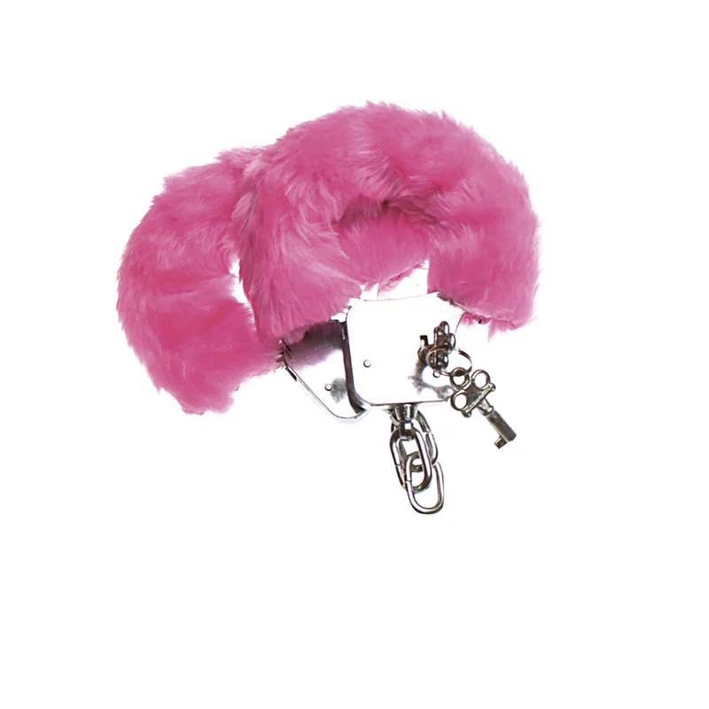 Pinke Plüsch Handschellen