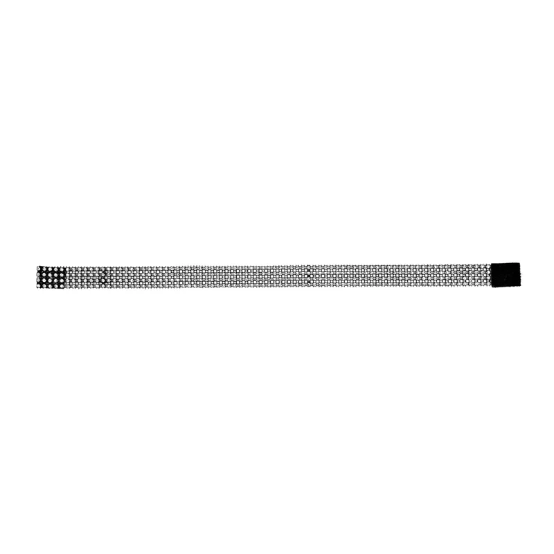 Strass-Halsband Silber-Schwarz