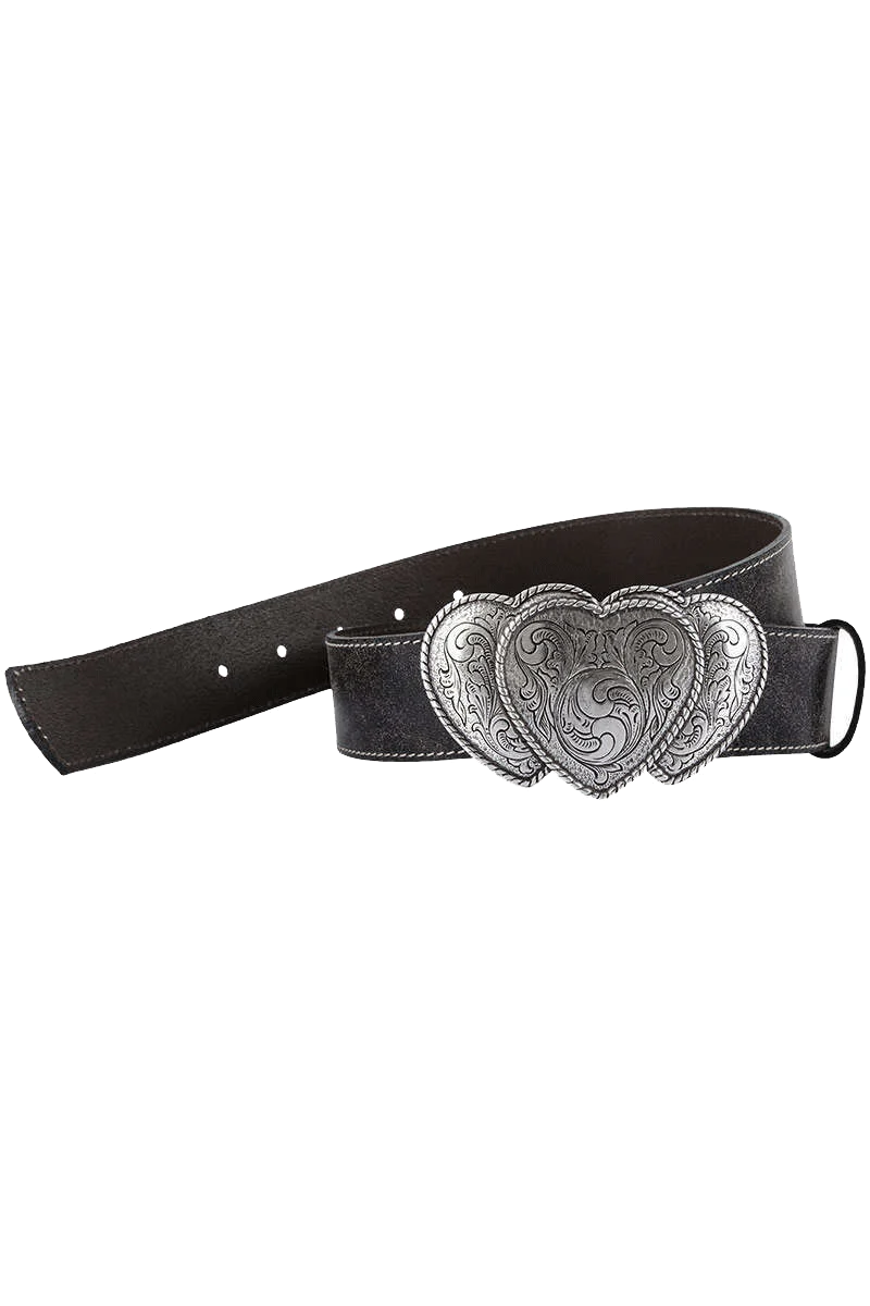 Damen-Leder-Gürtel mit Herzen