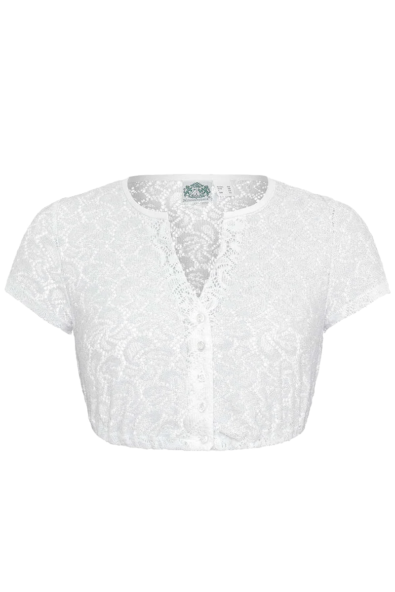 Dirndlbluse V-Ausschnitt aus Spitze