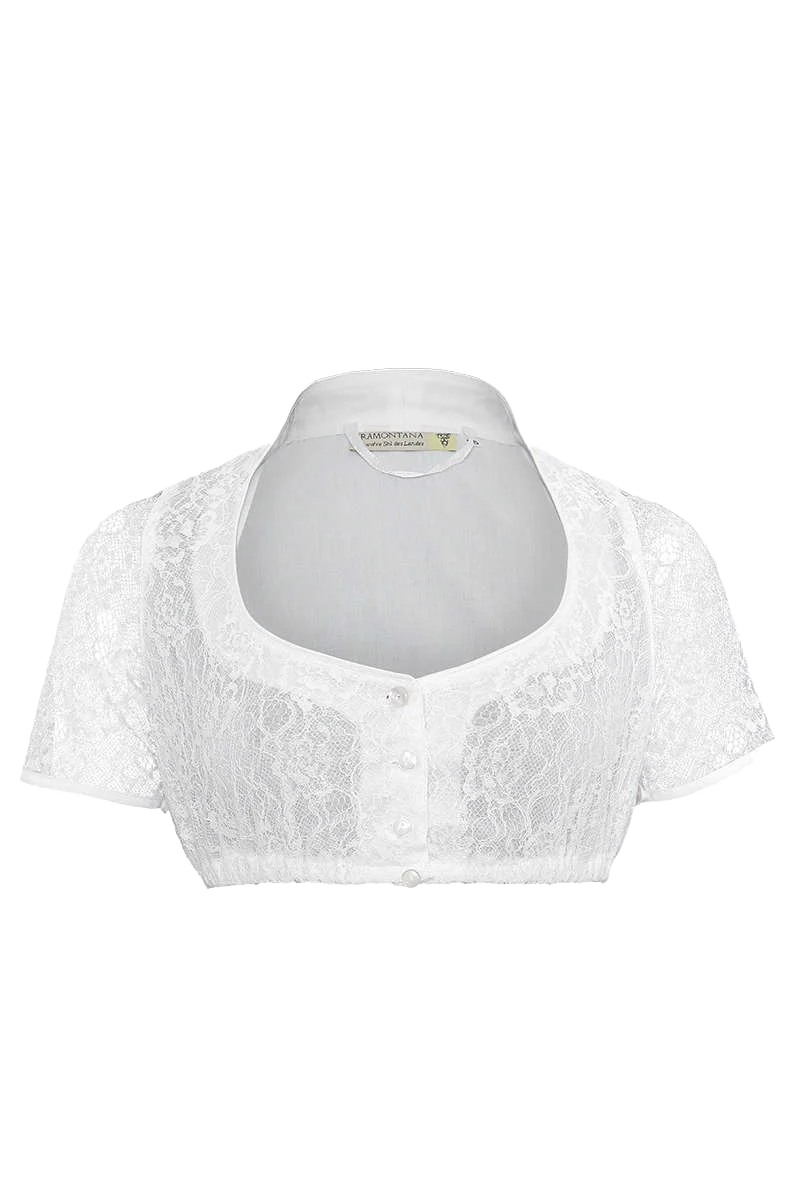 Spitzen-Dirndlbluse mit Schneewittchenkragen