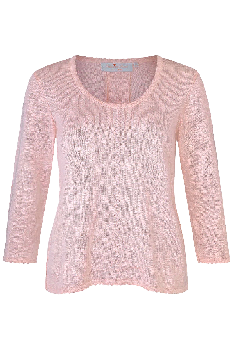 Trachten Pullover mit Zopfmuster und Falte