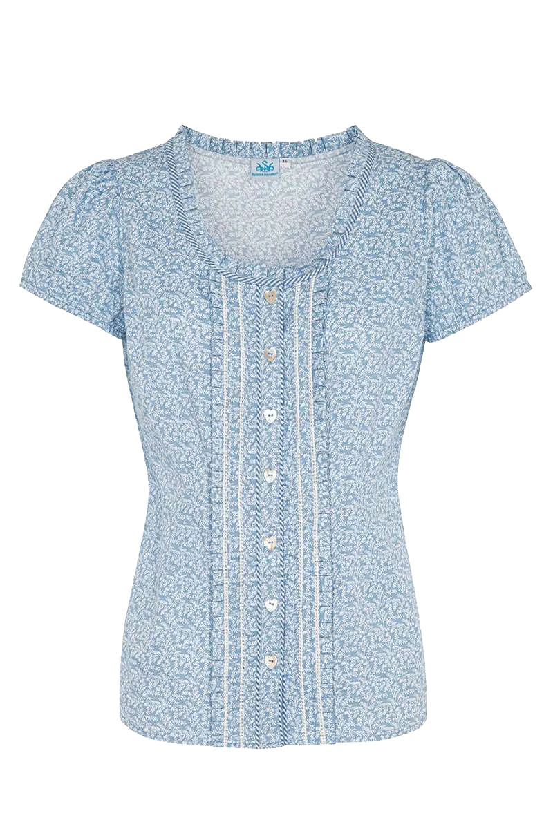 Trachtenbluse mit Rüschen