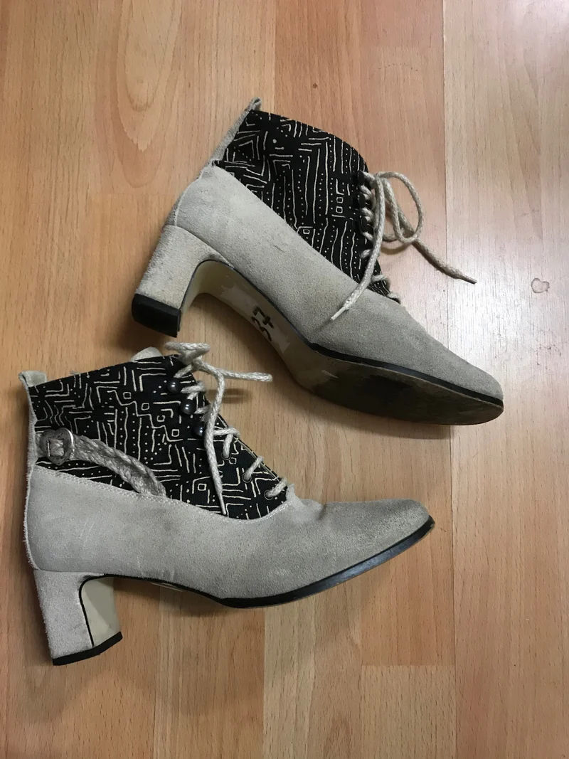 Trachten Stiefeletten beige - Damen, Gr.37