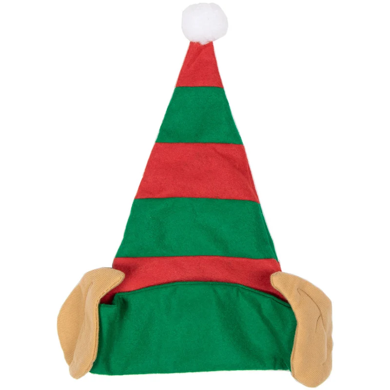 Weihnachtself Mütze mit Ohren für Kinder