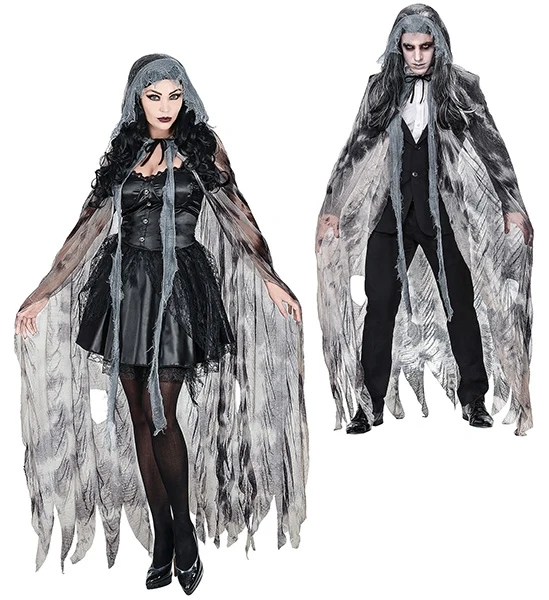 Halloween Ghostly Vampir Umhang mit Kapuze