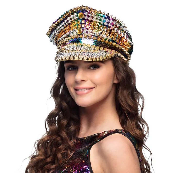Pride Party Sparkle Rainbow Mütze