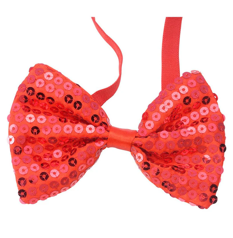 Pailletten Fliege rot