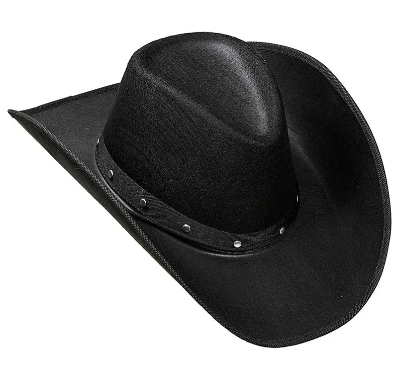 Cowboy Hut mit Nieten schwarz