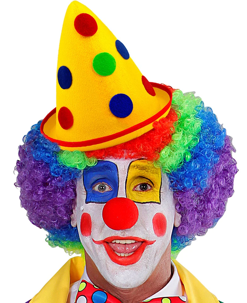 Gepunkteter Clowns Hut aus Filz für Herren
