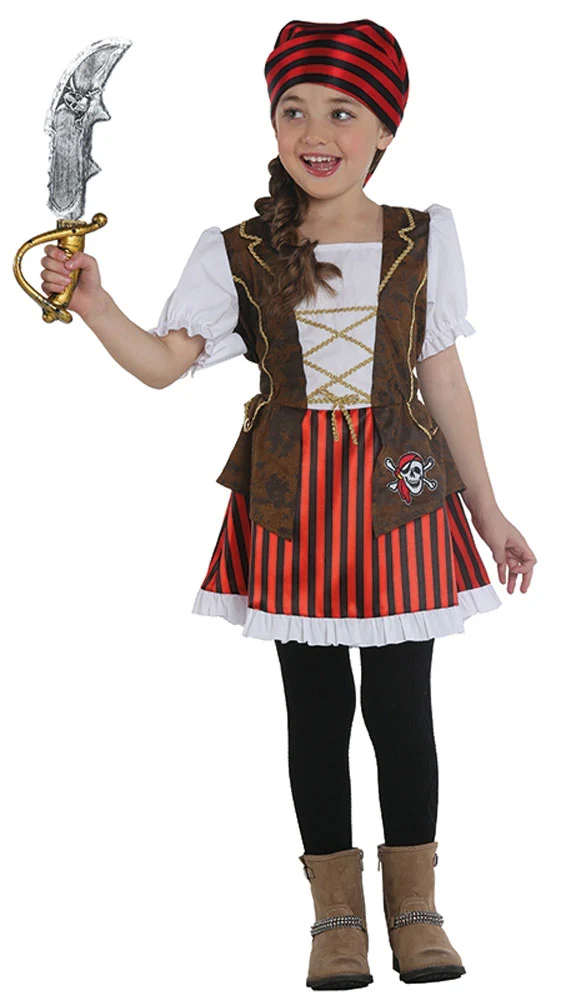 Piratin der Schatzinseln Kostüm für Kinder