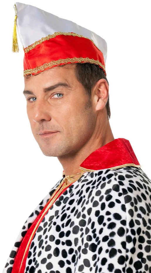 Garde Prinzenmütze rot-weiß