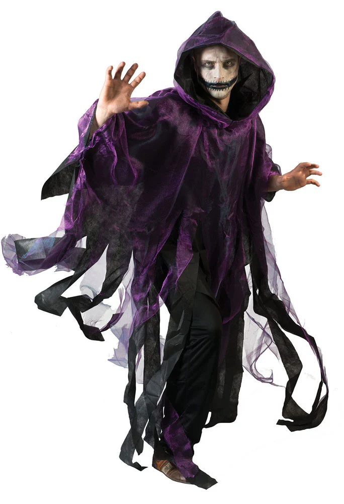 Halloween Geister Umhang für Erwachsene violett