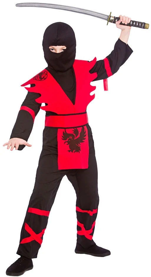 Elite Ninja Krieger Kinderkostüm rot