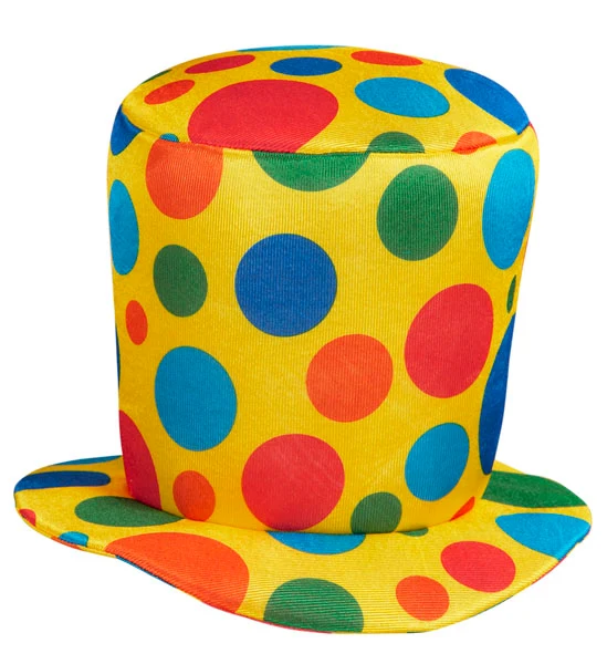 Bunter großer Clownhut