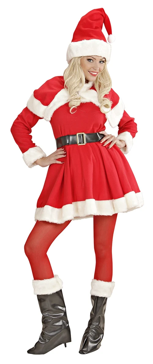 Sexy Lady Santa Weihnachtskostüm Plüsch