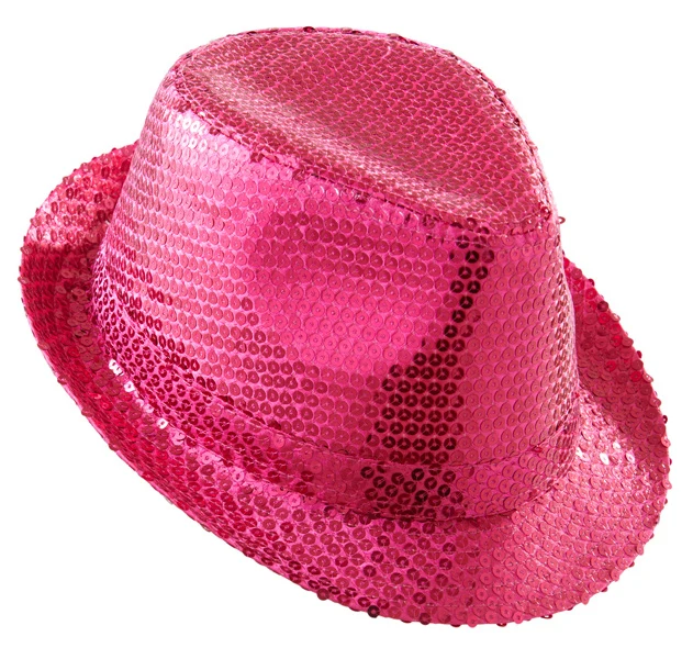 Pailletten-Hut pink