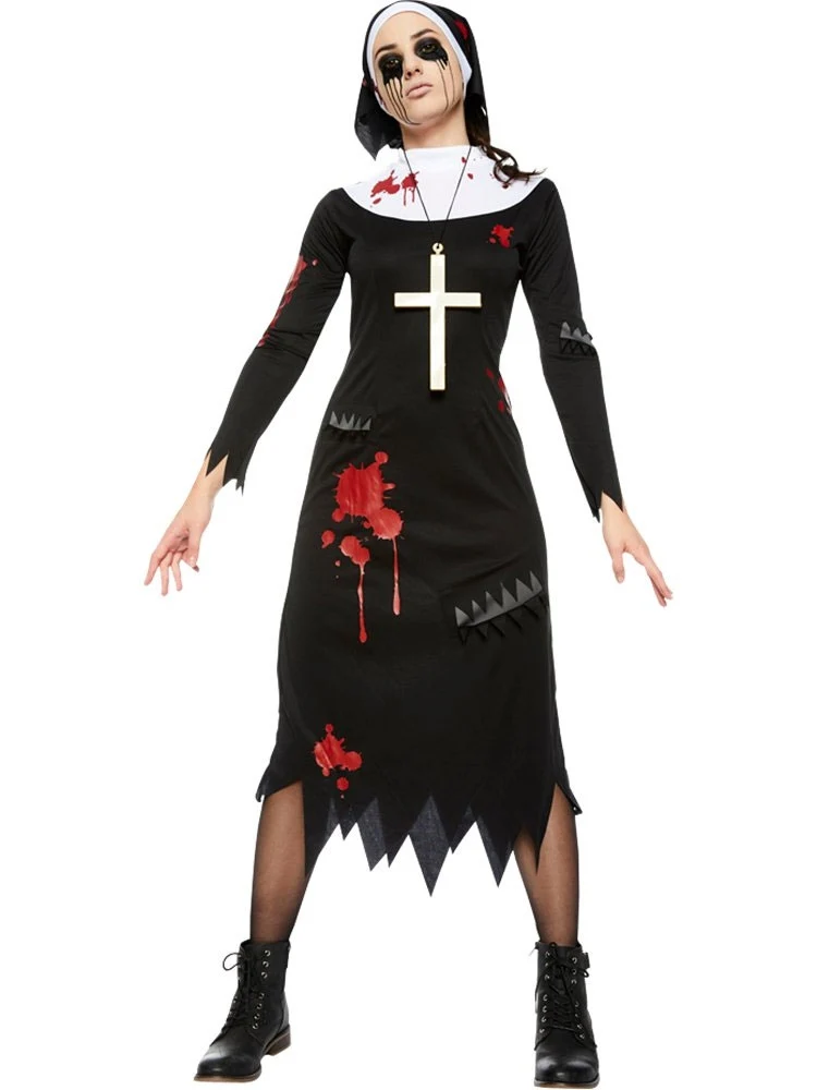 Horror Zombie Nonne Damenkostüm