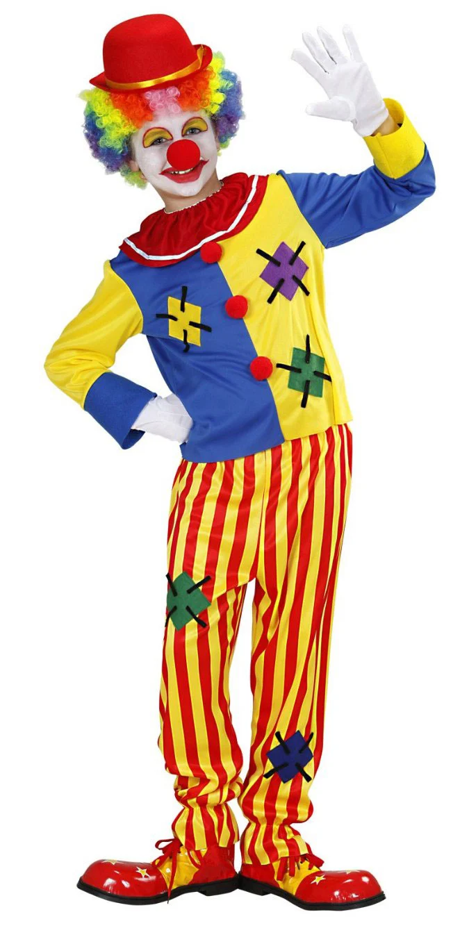 Klassischer bunter Clown Kostüm für Jungen