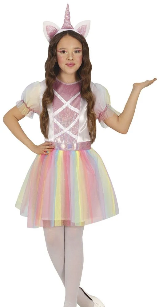 Regenbogen Einhorn Mädchenkostüm