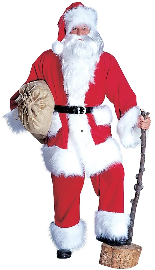 Luxus Weihnachtsmannkostüm aus Kordsamt