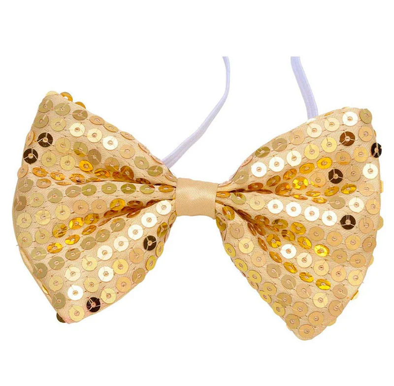 Pailletten Fliege gold