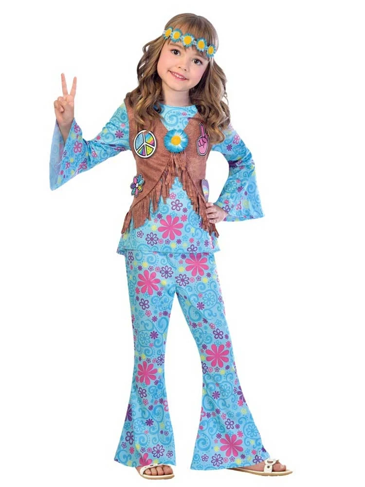 Hippie Girl Bluna Mädchenkostüm