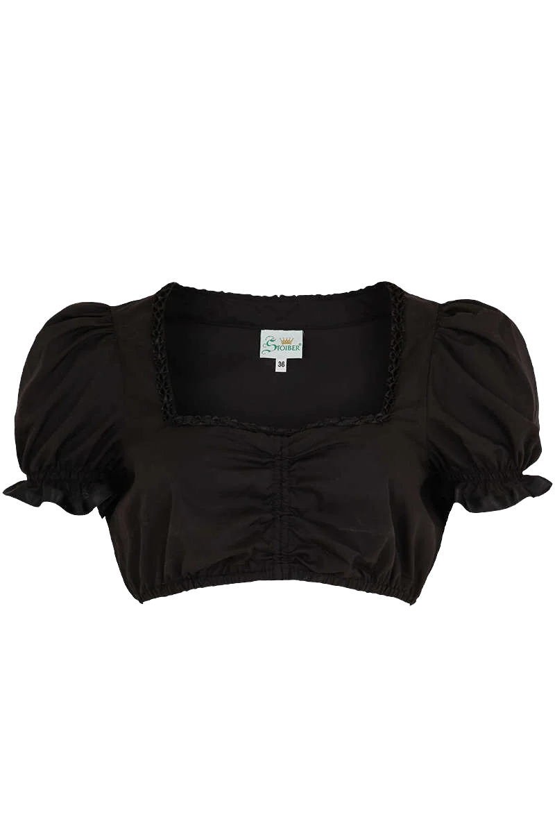 Dirndlbluse mit Froschgoscherl-Bordüre
