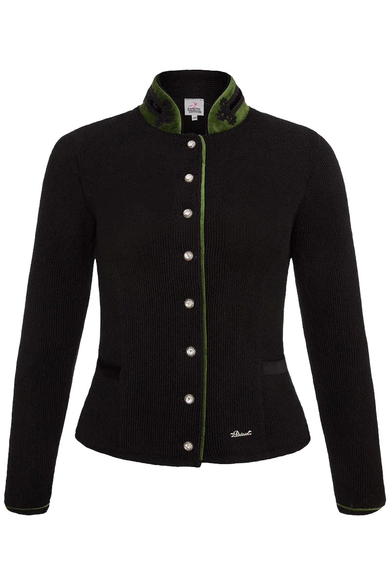 Dirndljacke mit Stehkragen grün