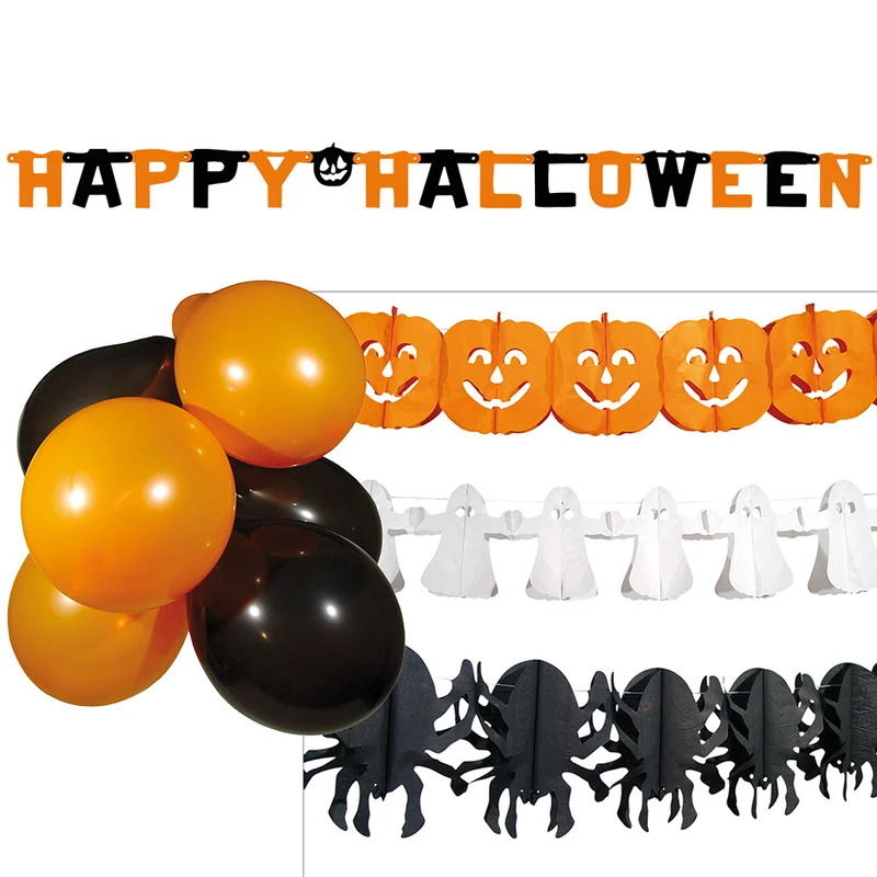 Schauriges Halloween Hängedeko Set 14-teilig