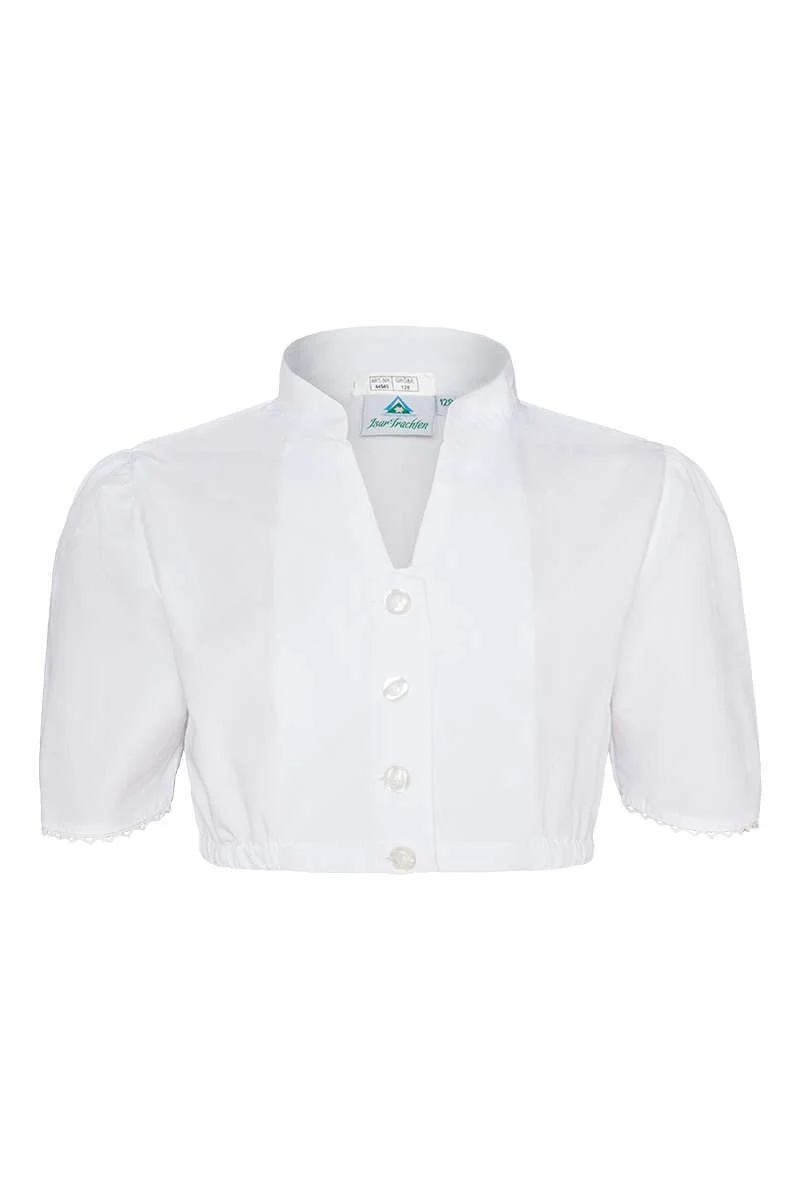 Mädchen Dirndlbluse mit Stehkragen
