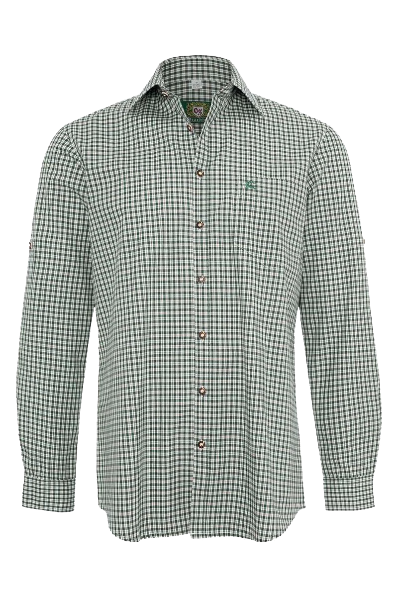 Herren Trachten-Krempelarm-Hemd Regular Fit