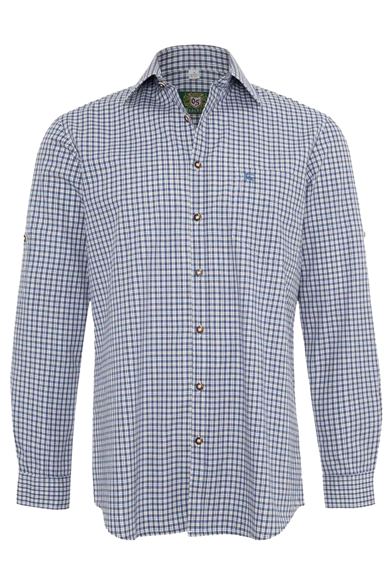 Herren Trachten-Krempelarm-Hemd Regular Fit