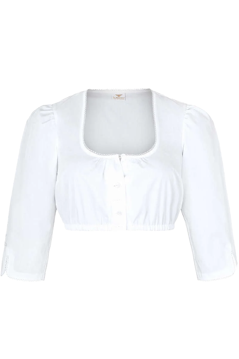 Dirndl-Bluse mit 3/4 Arm und rundem Ausschnitt