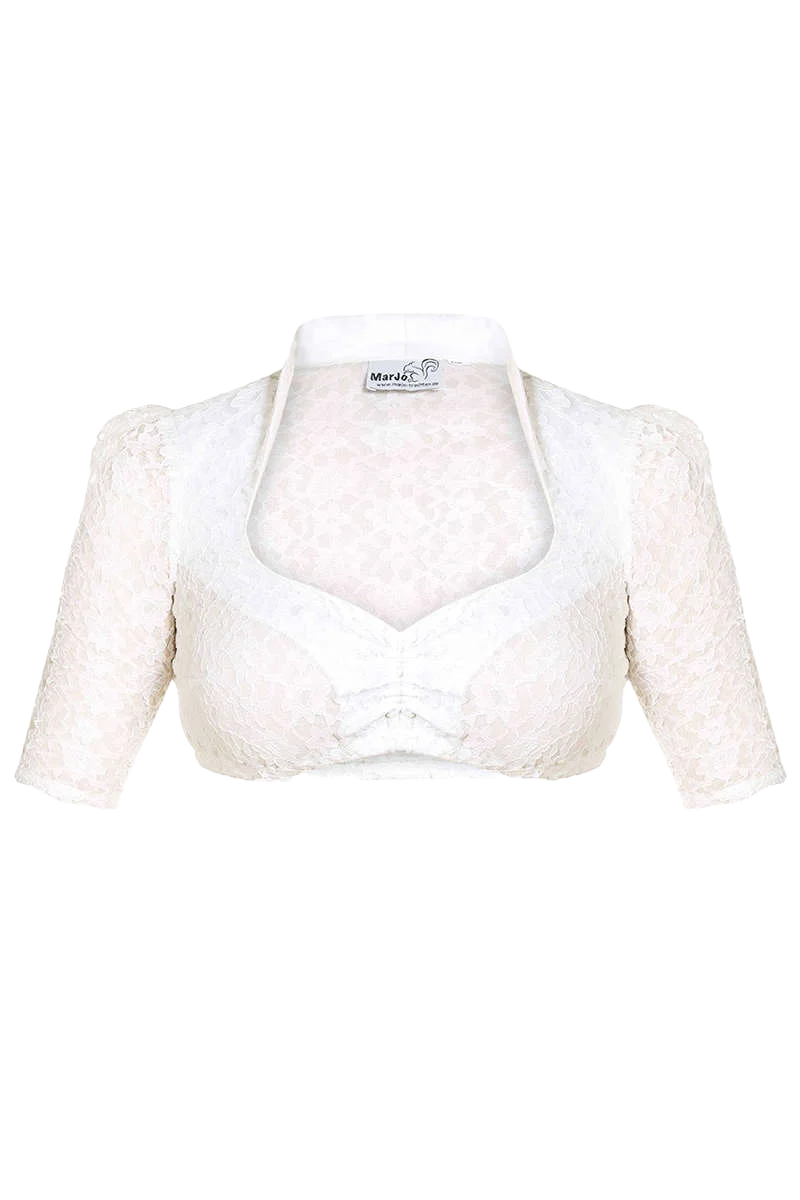 Dirndl Bluse Herzausschnitt halbarm