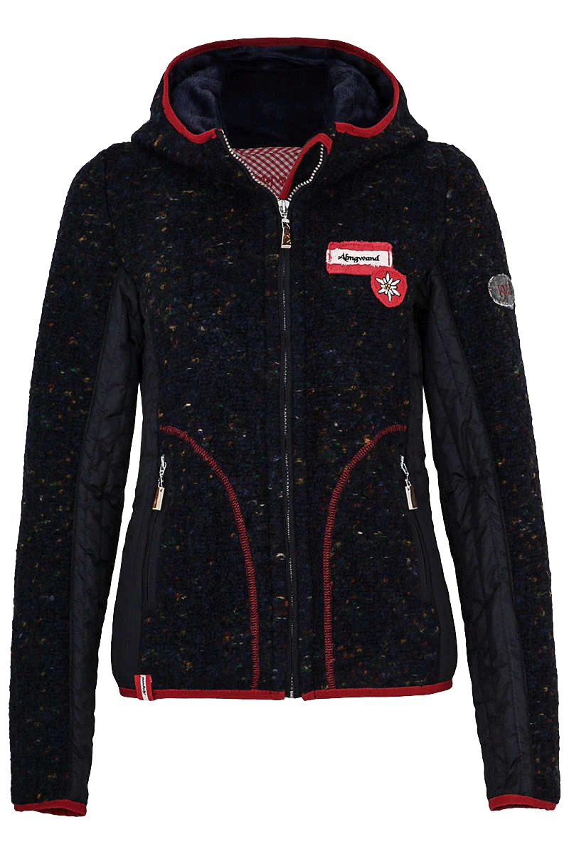 Damen Trachten-Jacke kurz mit Kapuze